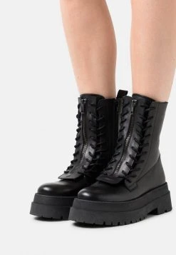 Remise 💯 Zign LEATHER - Bottines à Plateau - Black ⌛