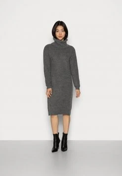 Top 10 🥰 Zign ROLL NECK MIDI DRESS - Robe Pull - Mottled Grey ✔️