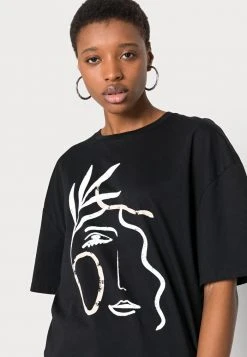 Meilleure affaire 💯 Zign LIZ LINE ART FACE TEE - T-shirt Imprimé - Black 🎁 -Pas Cher Zign Boutique 0a85d1dc714a4913840d0e8b45ed4b62