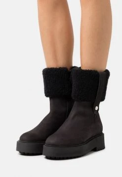 Le moins cher 💯 Zign LEATHER - Bottines à Plateau - Black 👍