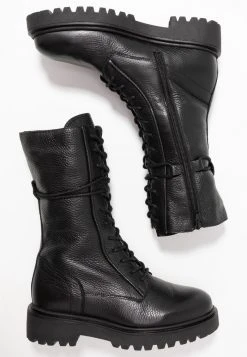 Coupon 🥰 Zign Bottes à Lacets - Black 💯 -Pas Cher Zign Boutique 23ce1fd8be6c4cbd8deb59760b072ef9