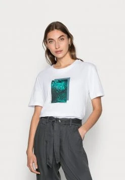 Top 10 ⌛ Zign CLARE PALM LEAD PHOTO PRINT TEE - T-shirt Imprimé - White 🤩