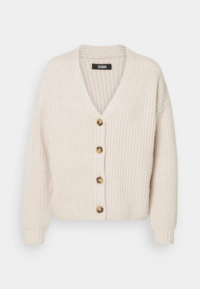 Bon marché ✔️ Zign CHUNKY CARDIGAN - Gilet - Camel 🧨 1 Bon marché ✔️ Zign CHUNKY CARDIGAN - Gilet - Camel 🧨