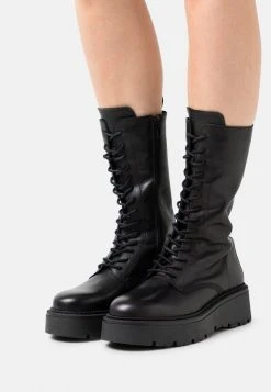 Pas Cher Zign Boutique 7 Tout neuf 😍 Zign LEATHER - Bottes à Lacets - Black 😍