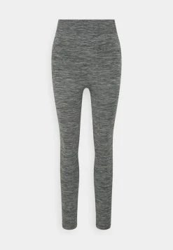 Nouveau 🧨 Zign High Waist Ribbed Seamless Leggings - Legging - Mottled Dark Grey 🧨