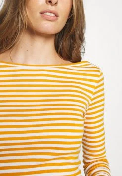 Vente flash 🥰 Zign T-shirt à Manches Longues - Dark Yellow/white 💯 -Pas Cher Zign Boutique 5047660072894a3ba890171d79e47719