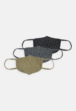 Nouveau 🧨 Zign 3 PACK UNISEX - Masque En Tissu - Black/olive /grey ⌛
