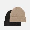 Le moins cher 🔔 Zign 2 PACK UNISEX - Bonnet - Black/camel 🔔