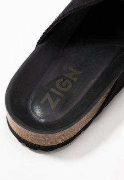 Meilleure vente ⭐ Zign LEATHER - Mules - Black 💯 -Pas Cher Zign Boutique 530ccd2096234ec58638b59f681fa066