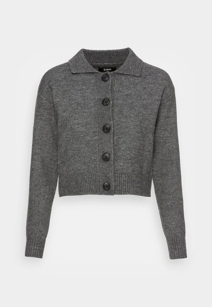 Budget 🛒 Zign POLO CARDIGAN - Gilet - Mottled Dark Grey ✨ 4 Budget 🛒 Zign POLO CARDIGAN - Gilet - Mottled Dark Grey ✨ – Image 4