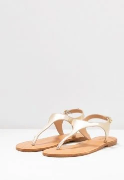 Budget 🔥 Zign LEATHER - Tongs - Gold 🥰 -Pas Cher Zign Boutique 624373ad68194bf8b79528d6fed6a404