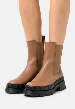 Meilleure affaire ✨ Zign LEATHER - Bottines à Plateau - Camel ⌛