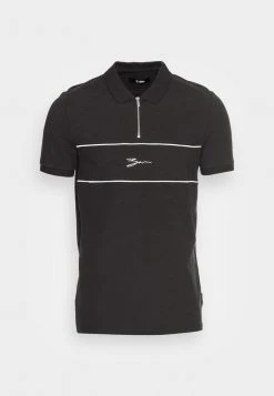 Tout neuf ⭐ Zign SCRIPT ZIP PLACKET - Polo - Black ⌛ -Pas Cher Zign Boutique 87d412ba175a469fbc31814d09a81815