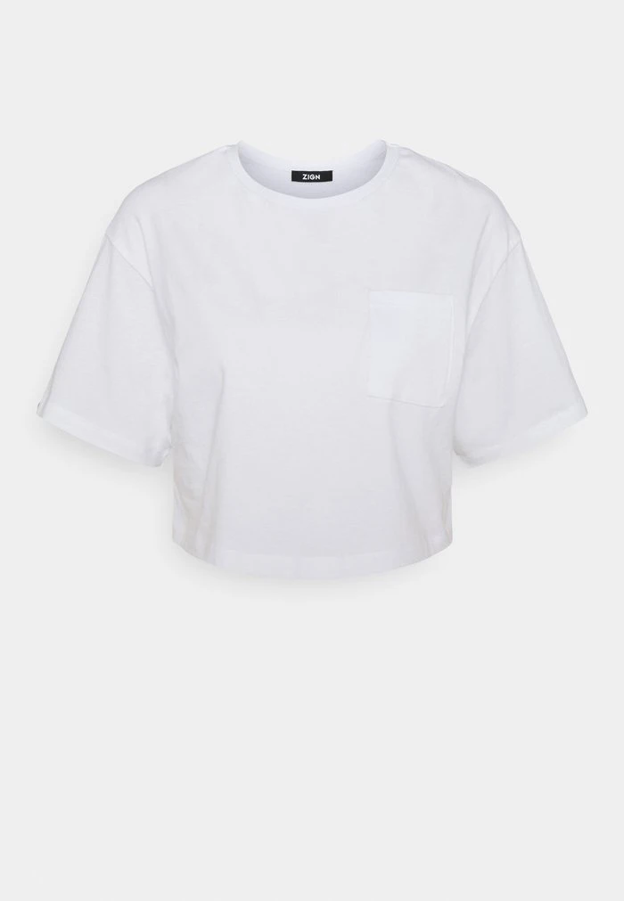 Bon marché 🔔 Zign T-shirt Basique - White 🥰 1 Bon marché 🔔 Zign T-shirt Basique - White 🥰