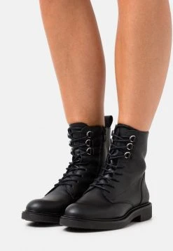Le moins cher 🥰 Zign LEATHER - Bottines à Lacets - Black 👍