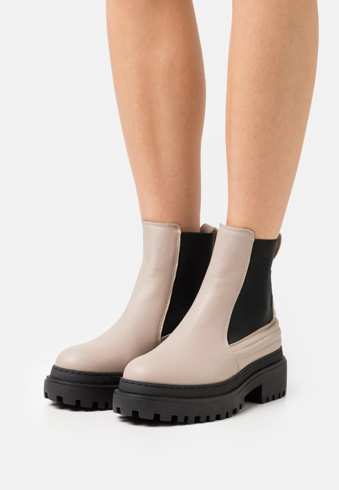 Bon marché 🤩 Zign LEATHER - Bottines à Plateau - Beige ⌛ 1 Bon marché 🤩 Zign LEATHER - Bottines à Plateau - Beige ⌛