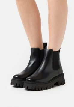 Coupon 🎁 Zign LEATHER WINTER BOOTIES - Bottines à Plateau - Black ❤️