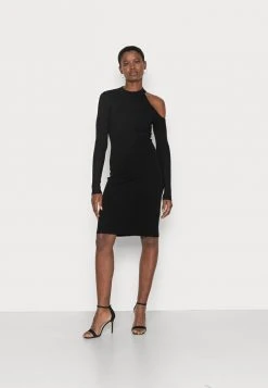 Promo 🧨 Zign OPEN SHOULDER DRESS - Robe Pull - Black ⭐