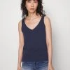 Remise 🛒 Zign V NECK CAMI - Débardeur - Dark Blue 👏