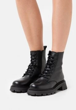 Meilleur prix 👍 Zign LEATHER - Bottines à Lacets - Black ✔️