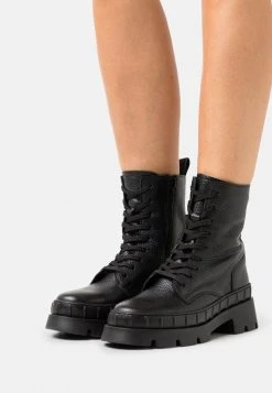 Le moins cher ✔️ Zign Bottines à Lacets - Black ✨