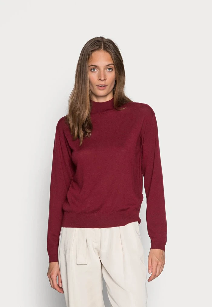 Grosses soldes ✨ Zign WOOL KNIT JUMPER - Pullover - Bordeaux 🎉 1 Grosses soldes ✨ Zign WOOL KNIT JUMPER - Pullover - Bordeaux 🎉