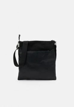 Meilleur prix 😉 Zign LEATHER UNISEX - Sac Bandoulière - Black ⭐