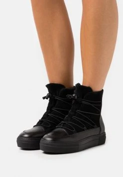 Meilleur prix ⭐ Zign Bottines à Lacets - Black ✨