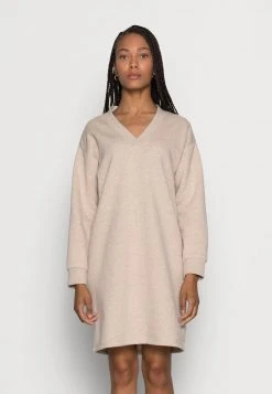 Remise ✔️ Zign SWEAT V NECK MINI 🥰 DRESS - Robe De Jour - Camel ❤️