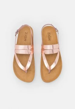 Remise ⌛ Zign Tongs - Rose Gold ❤️ -Pas Cher Zign Boutique ca9aa60e943d43f4b1d7fc2173126f9a