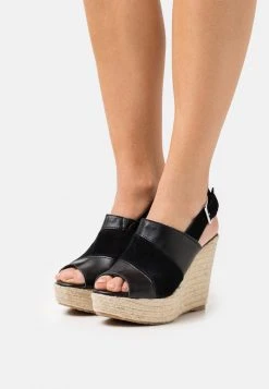 Offres 😉 Zign LEATHER - Espadrilles - Black 🤩
