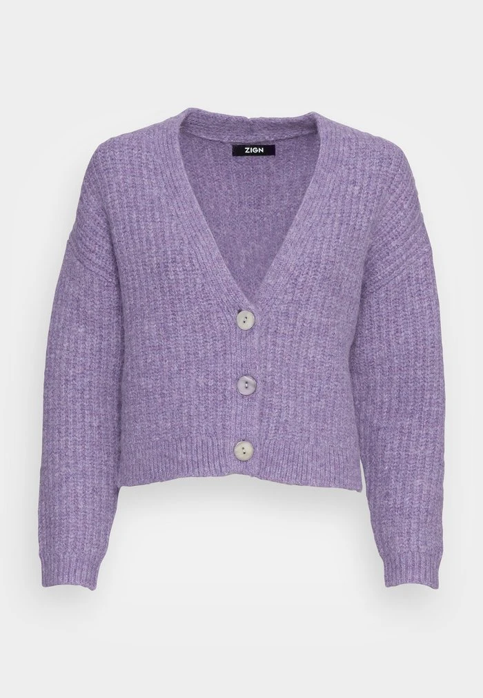 Le moins cher 🤩 Zign WOOL BLEND JUMPER - Gilet - Lilac 🧨 4 Le moins cher 🤩 Zign WOOL BLEND JUMPER - Gilet - Lilac 🧨 – Image 4