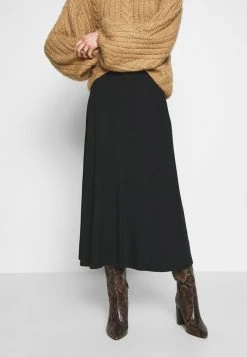 Le moins cher 😍 Zign BIAS CUT SKIRT - Jupe Trapèze - Black 😀