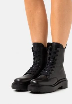 Nouveau 🧨 Zign Bottines à Lacets - Black 👍