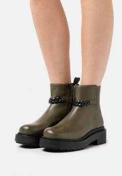 Le moins cher 🧨 Zign LEATHER - Bottines à Plateau - Khaki 🎁