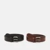 Offres ❤️ Zign LEATHER UNISEX 2 PACK - Ceinture - Black/cognac ⭐