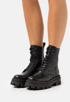 Vente flash 😍 Zign LEATHER - Bottines à Plateau - Black 👍