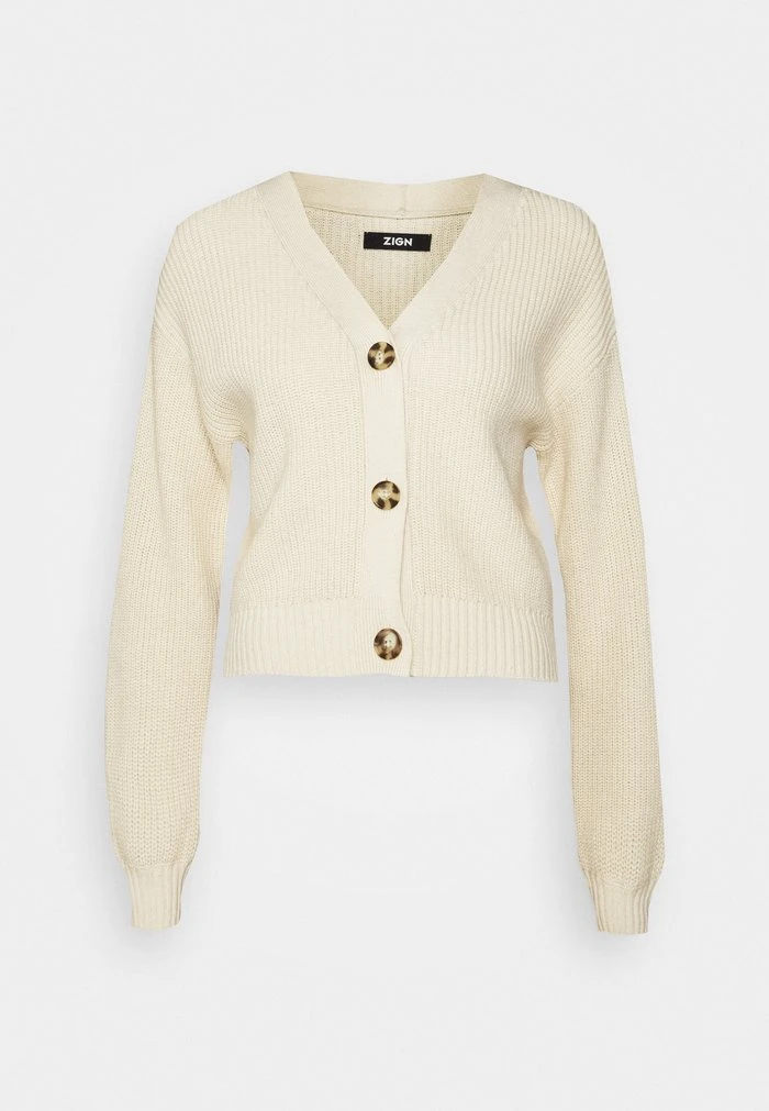 Budget 🛒 Zign UNDYED COTTON CARDIGAN - Gilet - Beige 😉 4 Budget 🛒 Zign UNDYED COTTON CARDIGAN - Gilet - Beige 😉 – Image 4